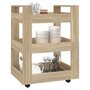 Voir la diapositive 4 : VIDAXL Chariot de cuisine Chene sonoma 60x45x80 cm Bois d'ingenierie