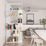Voir la diapositive 4 : VIDAXL Bibliotheque/Separateur de piece Blanc brillant 80x24x192 cm