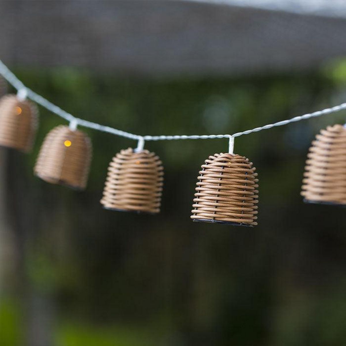 Lumisky Guirlande lumineuse solaire FORMENTERA Beige Rotin 3.8M