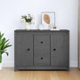 Voir la diapositive 1 : VIDAXL Buffet Gris 100x35x74 cm Bois massif de pin