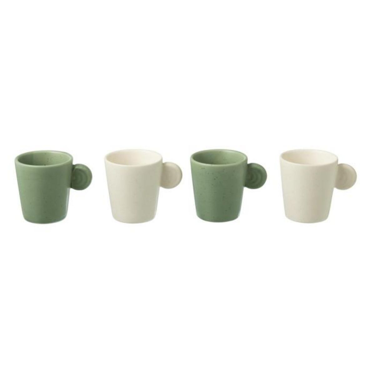 Paris Prix Lot de 4 Tasses à Café  Avery  7,5cl Vert & Blanc