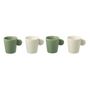 Voir la diapositive 2 : Paris Prix Lot de 4 Tasses à Café  Avery  7,5cl Vert & Blanc