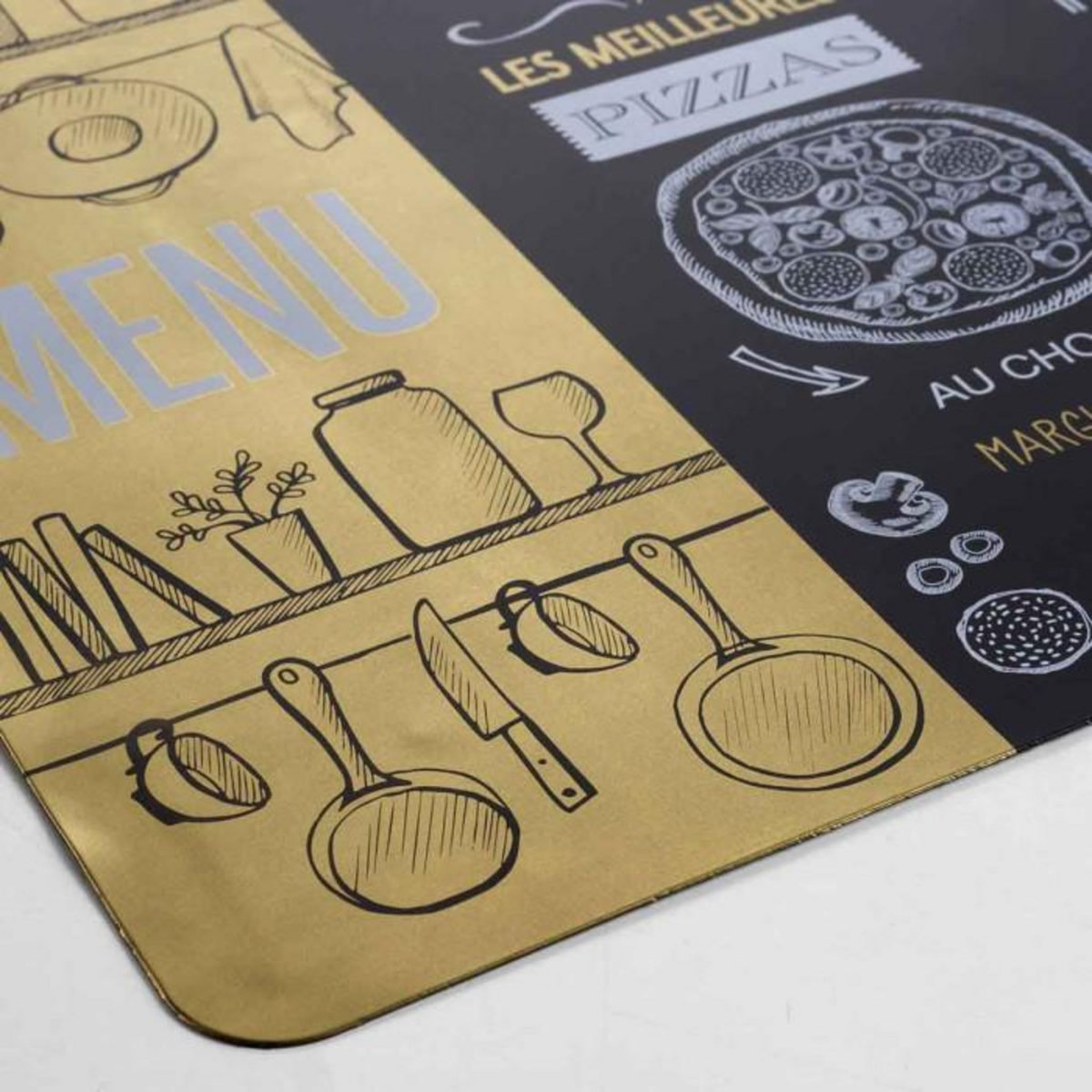 Paris Prix Set de Table Imprimé  Brasserie  28x43cm Or
