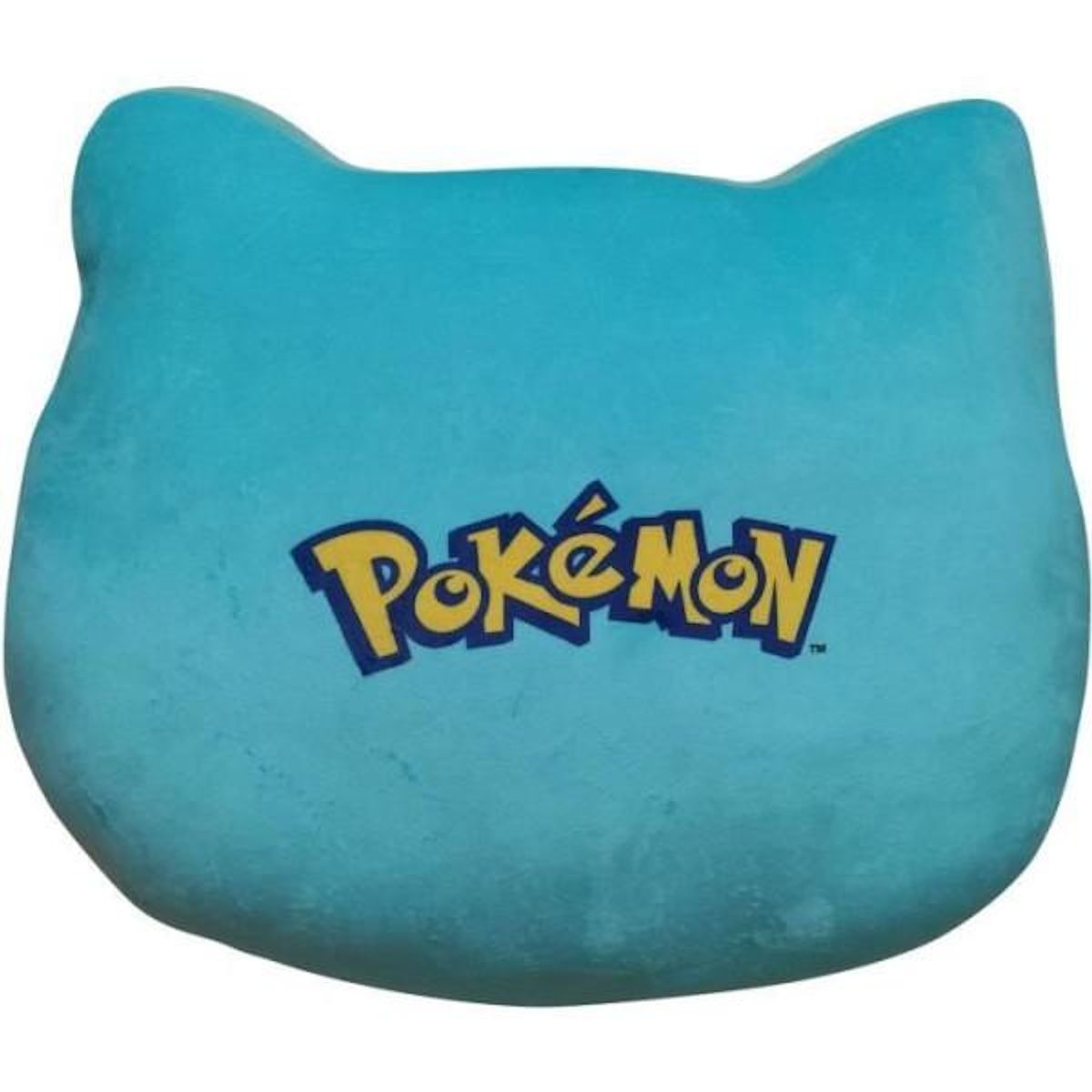 Pokemon Coussin premium 3D - POKEMON - Visage Bulbizarre - Microfibre - 40 cm