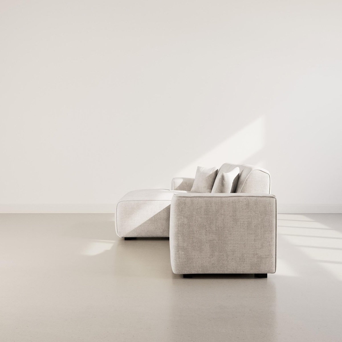 LISA DESIGN Lison - canapé d'angle gauche 4 places en velours texturé