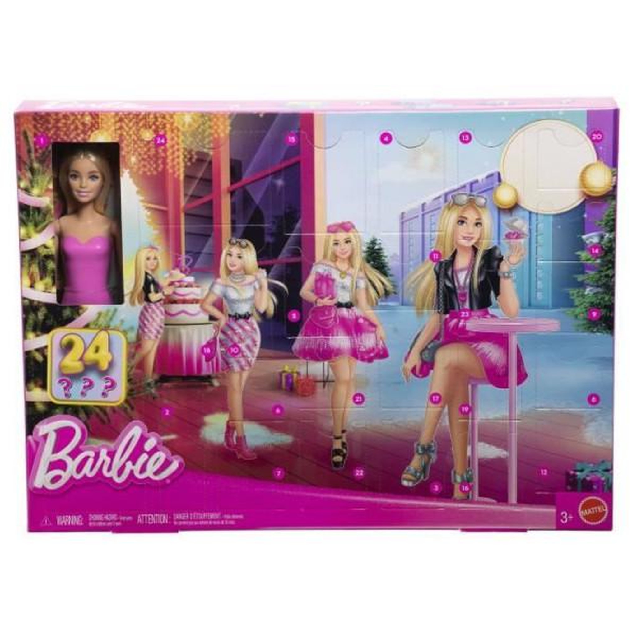 Voir la diapositive 6 : BARBIE Barbie - Calendrier de l'Avent - Avec 24 pieces et accessoires - Barbie - JFL63