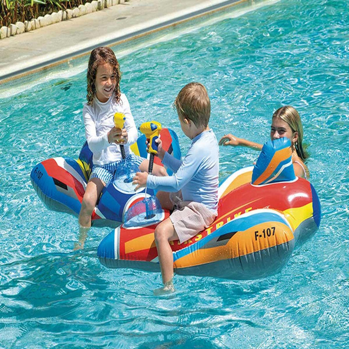 INTEX Avion à chevaucher avec pistolet Bleu - Intex