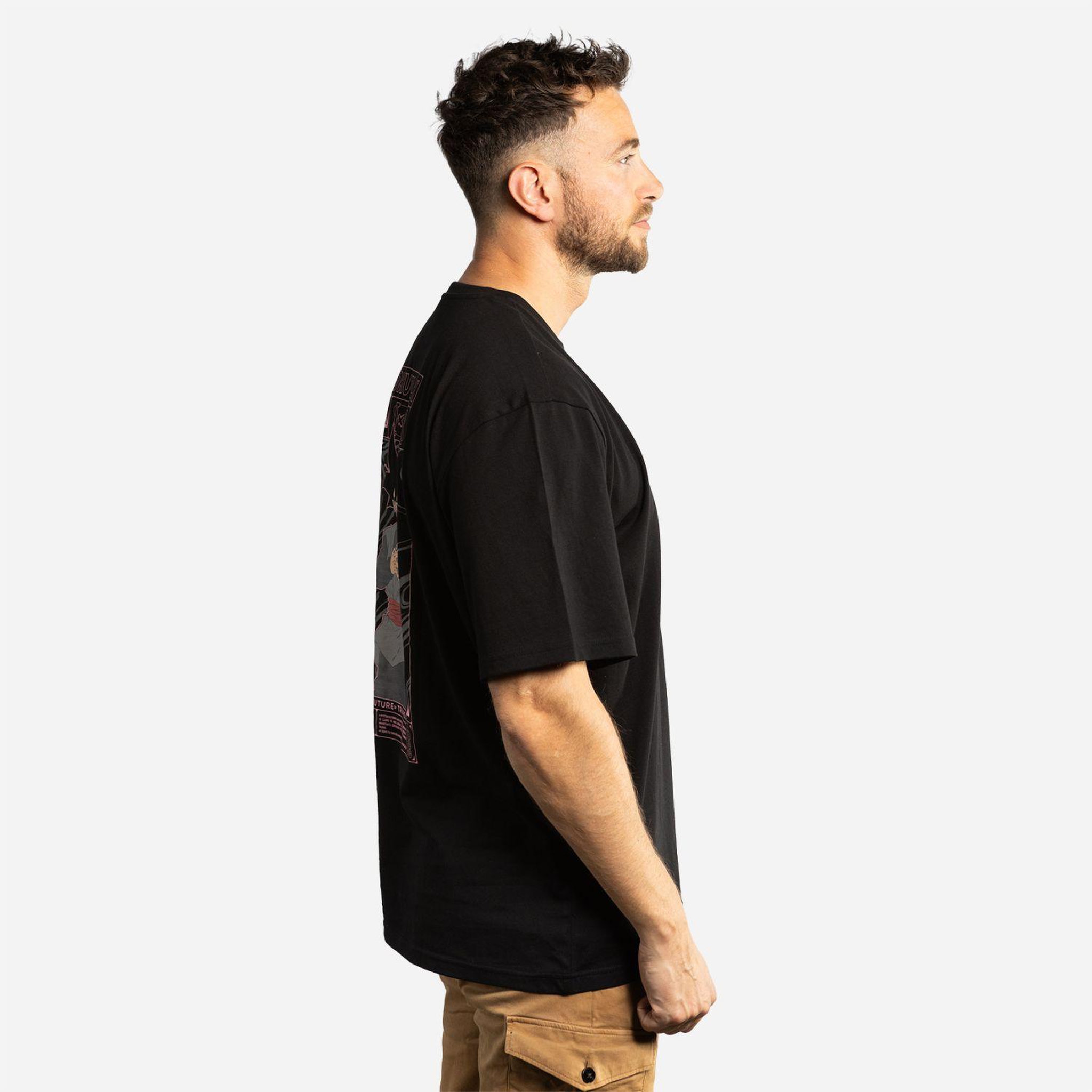 Voir la diapositive 5 : CAPSLAB T-shirt homme relax fit avec print dragon ball super goku black