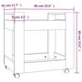 Voir la diapositive 6 : VIDAXL Chariot de bureau Sonoma gris 60x45x60 cm Bois d'ingenierie