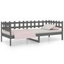 Voir la diapositive 2 : VIDAXL Lit de jour sans matelas gris 90x190 cm bois de pin massif