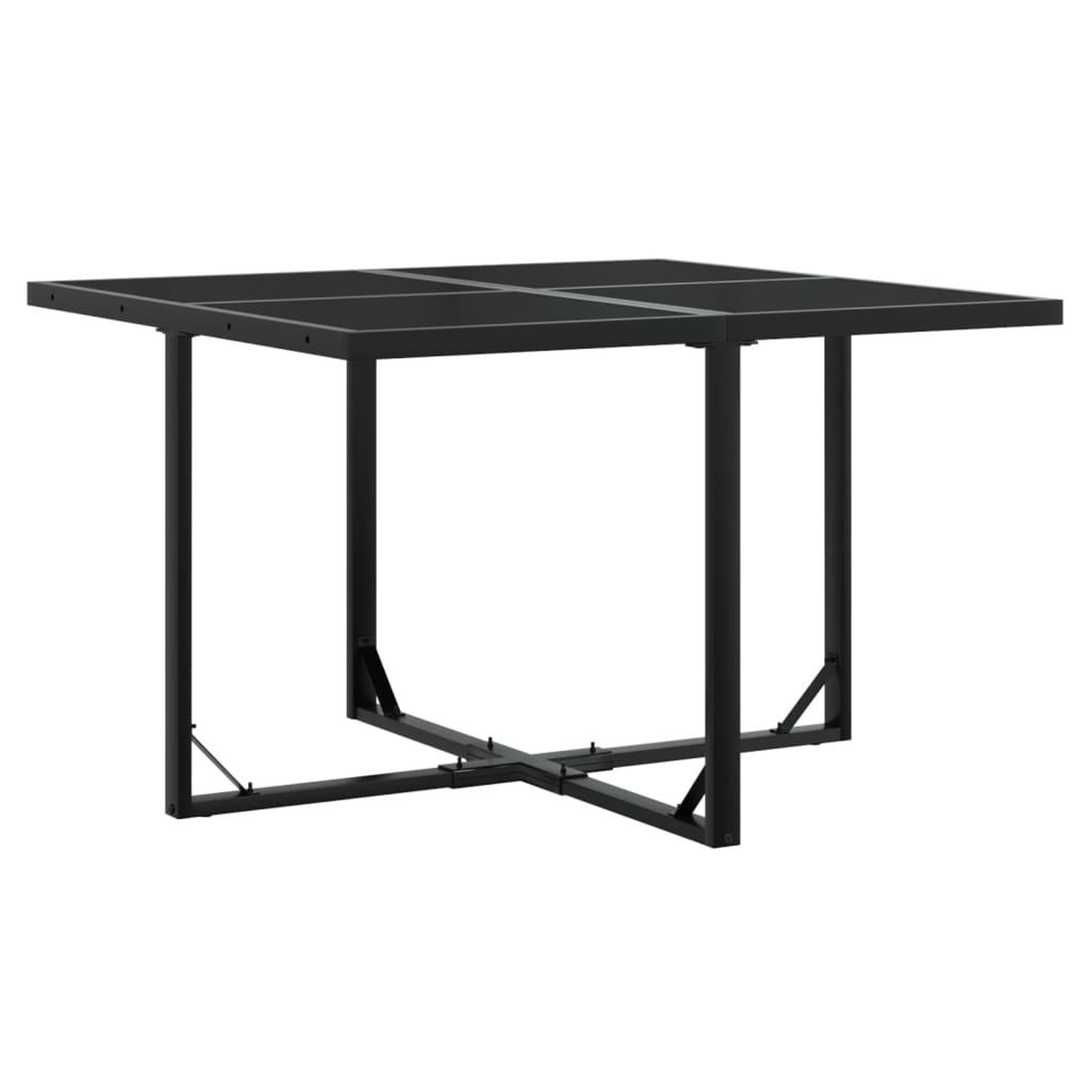 Voir la diapositive 3 : VIDAXL Ensemble a manger de jardin avec coussins 9 pcs noir textilene
