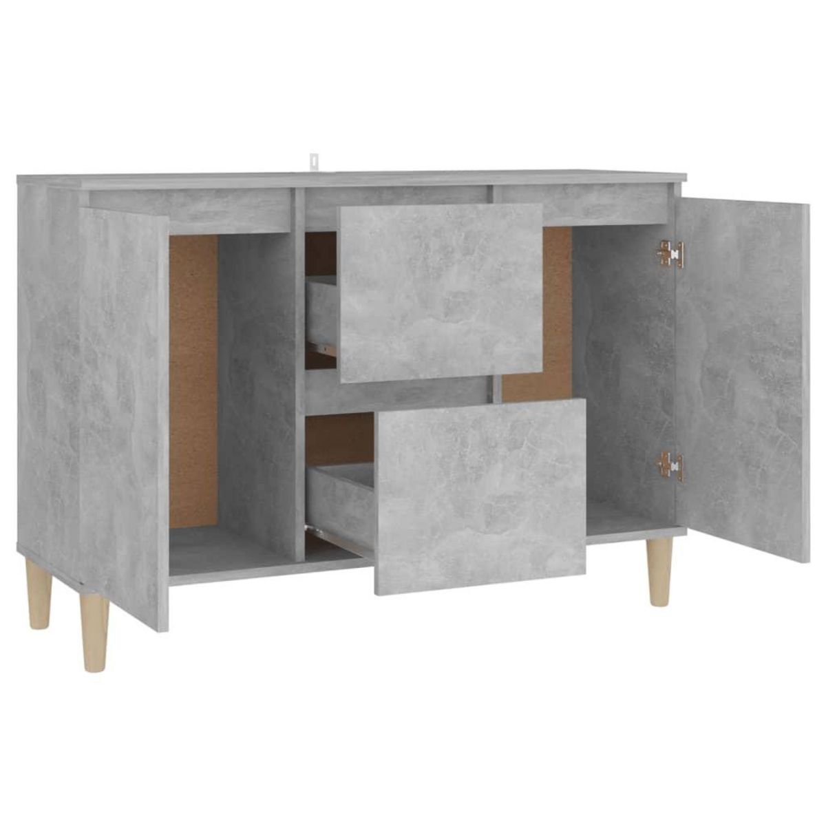 VIDAXL Buffet gris beton 101x35x70 cm bois d'ingenierie