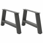 VIDAXL Pieds de table basse forme de A 2 pcs anthracite 70x(30-31) cm