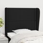 Voir la diapositive 1 : VIDAXL Tete de lit avec oreilles Noir 83x23x118/128 cm Tissu