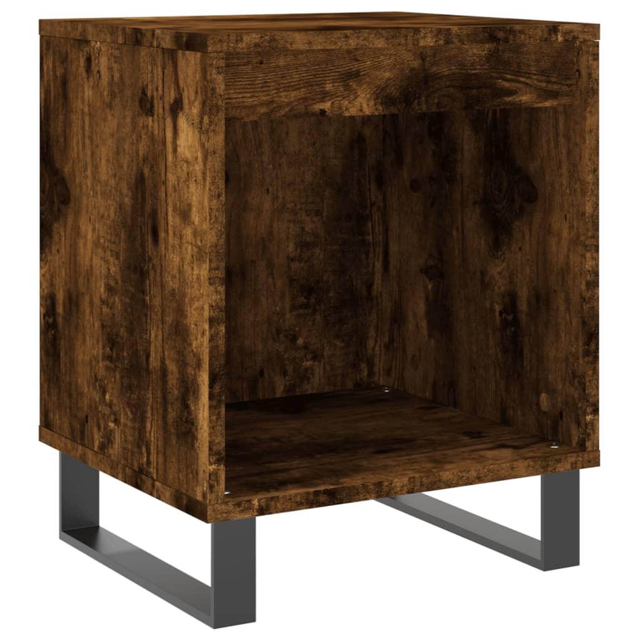 Voir la diapositive 2 : VIDAXL Table de chevet chene fume 40x35x50 cm bois d'ingenierie
