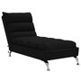 Voir la diapositive 2 : VIDAXL Chaise longue de massage avec coussins noir tissu