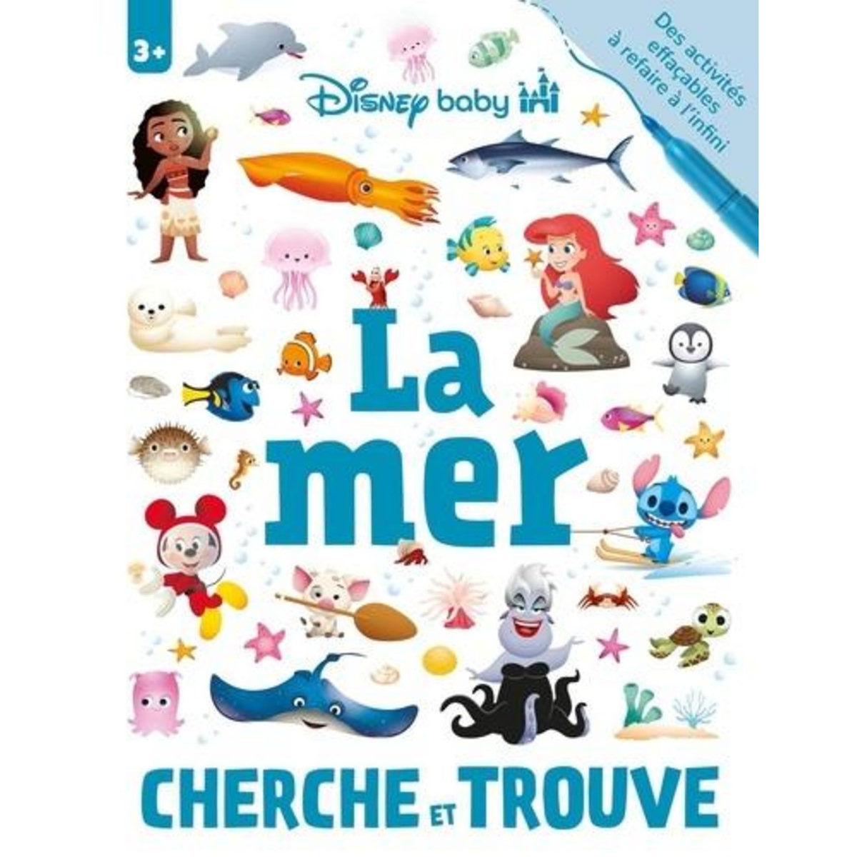 LA MER. DES ACTIVITES EFFACABLES A REFAIRE A L'INFINI, Disney Baby