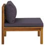 Voir la diapositive 5 : VIDAXL Salon de jardin 2 pcs avec coussins gris fonce Bois d'acacia