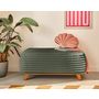 Voir la diapositive 6 : BEST MOBILIER Cristal - bout de lit - en fausse fourrure côtelée