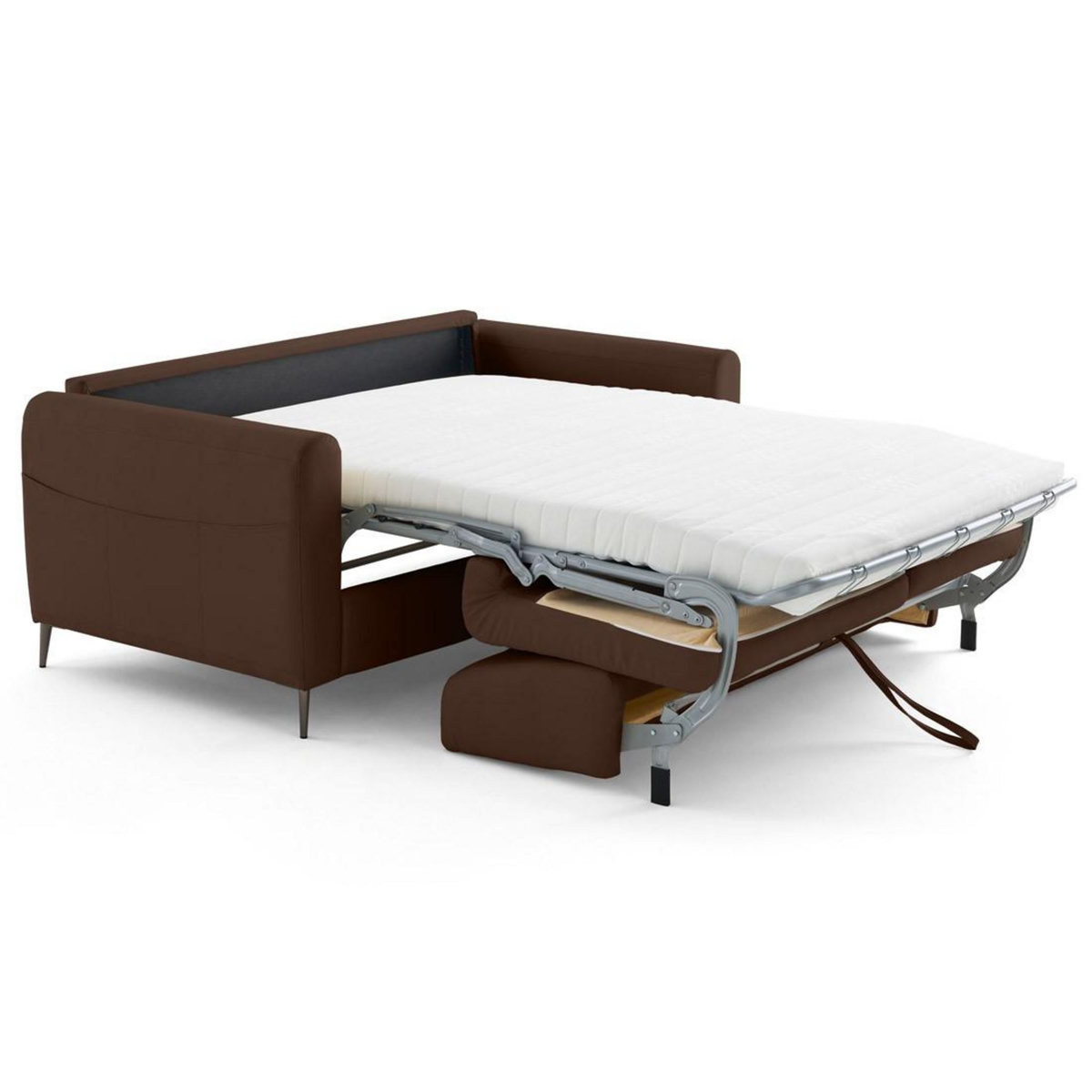 LISA DESIGN Owen - canapé 3 places convertible express couchage quotidien 140 cm matelas 12 cm en simili