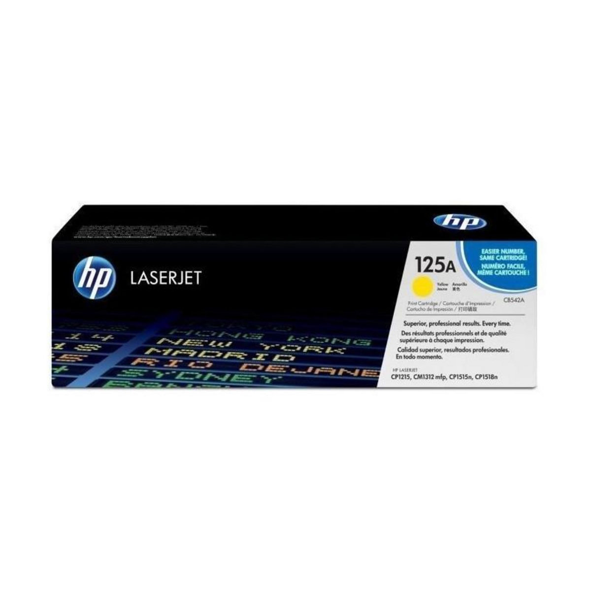 HP TONER HP 125A (CB542A) jaune - cartouche authentique pour imprimantes HP Color LaserJet CP1215/CP1515/CP1518/CM1312MFP