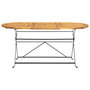 Voir la diapositive 2 : VIDAXL Table de jardin 160x85x74 cm Bois d'acacia massif Ovale