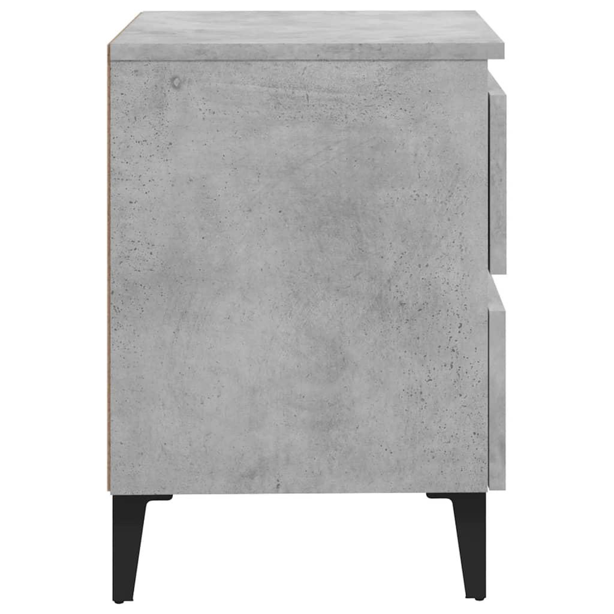 Voir la diapositive 4 : VIDAXL Table de chevet gris beton 40x35x50 cm bois d'ingenierie