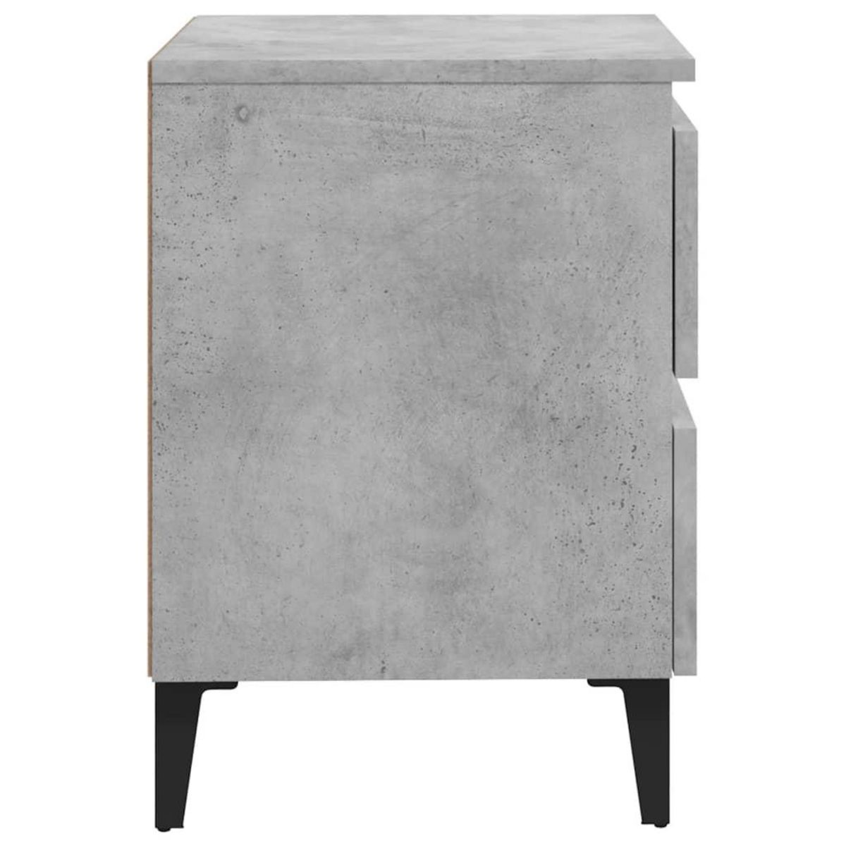 VIDAXL Table de chevet gris beton 40x35x50 cm bois d'ingenierie