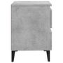 Voir la diapositive 4 : VIDAXL Table de chevet gris beton 40x35x50 cm bois d'ingenierie