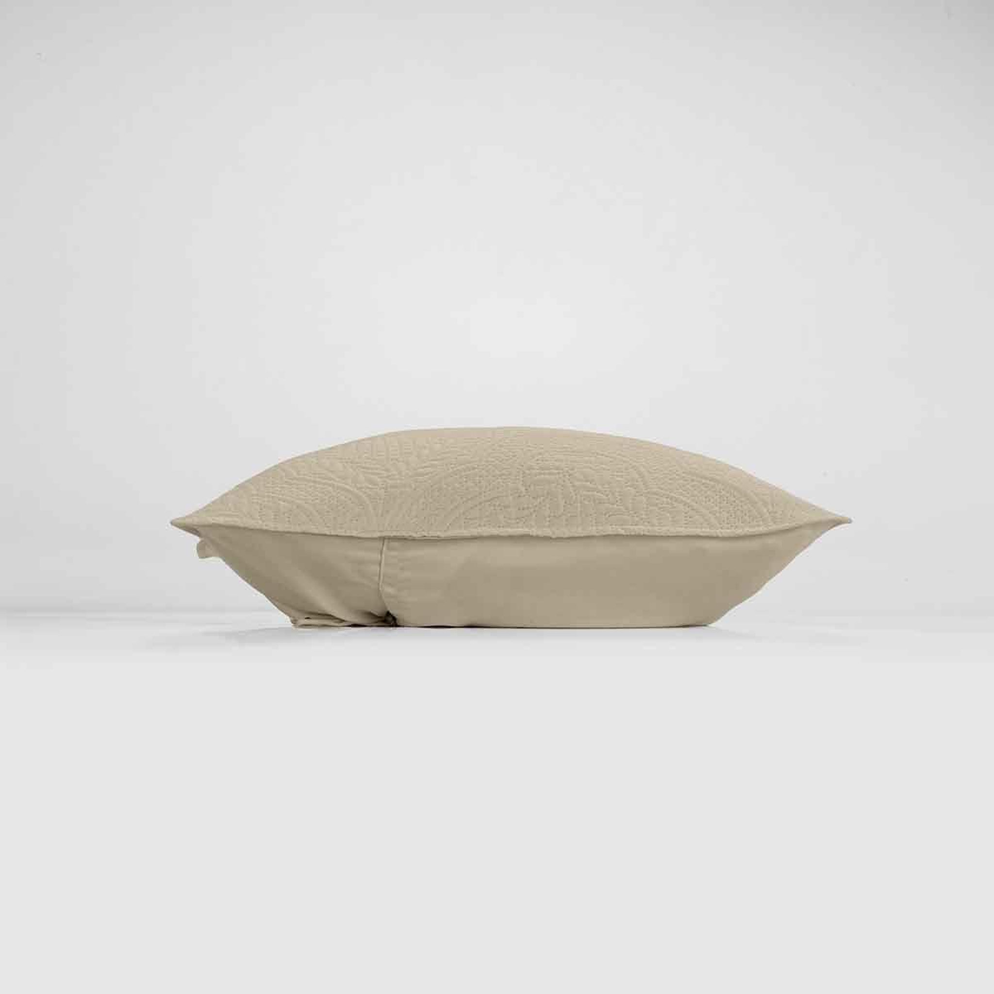 Voir la diapositive 2 : Douceur d'Intérieur Housse de coussin  romane  40x40cm naturel