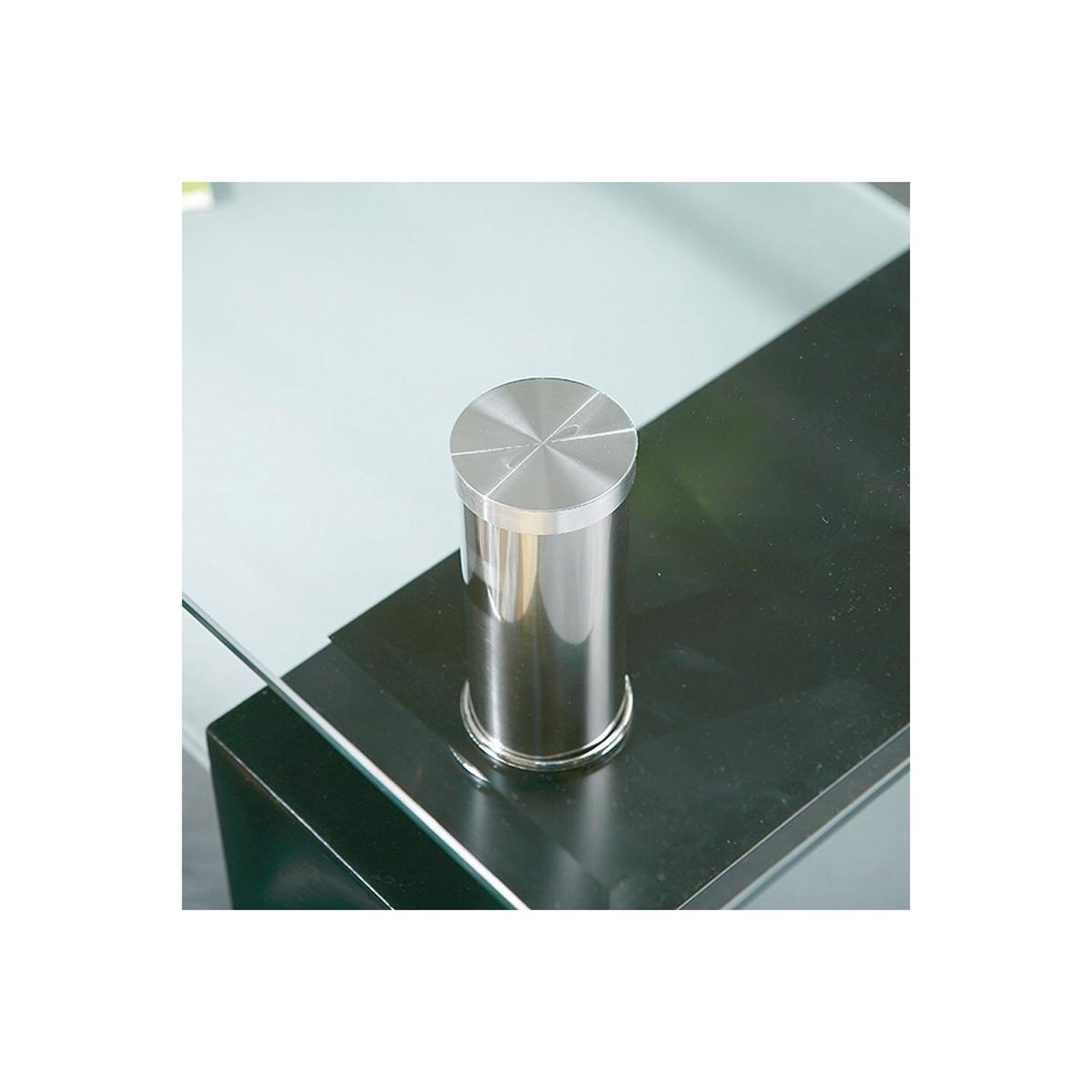 Voir la diapositive 6 : INTERLINK Table basse design en verre  leny  100cm noir