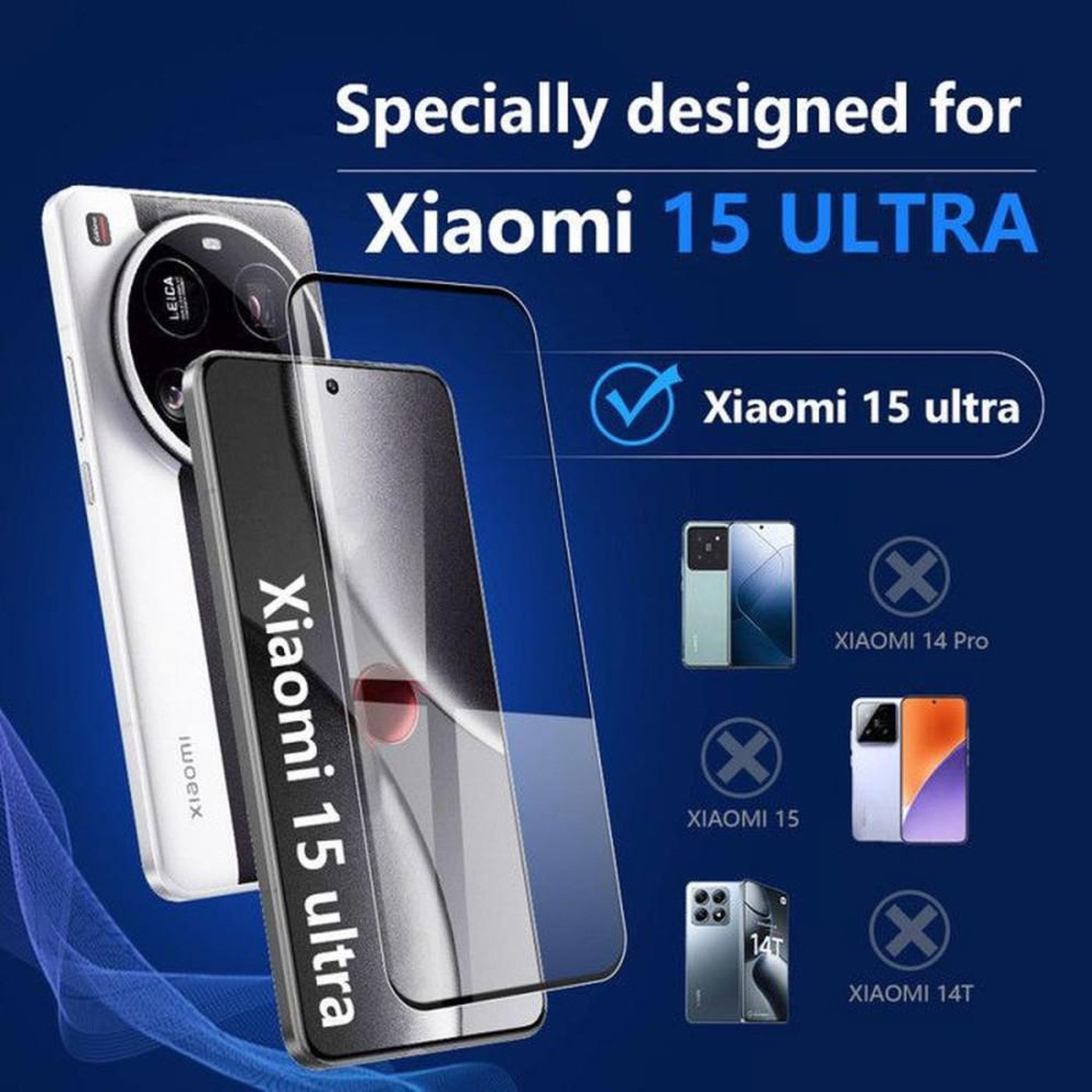 Voir la diapositive 6 : Film protection écran verre trempé pour Xiaomi 15 Ultra 6,73  - 2 protections 9H anti-rayures anti-choc, haute transparence