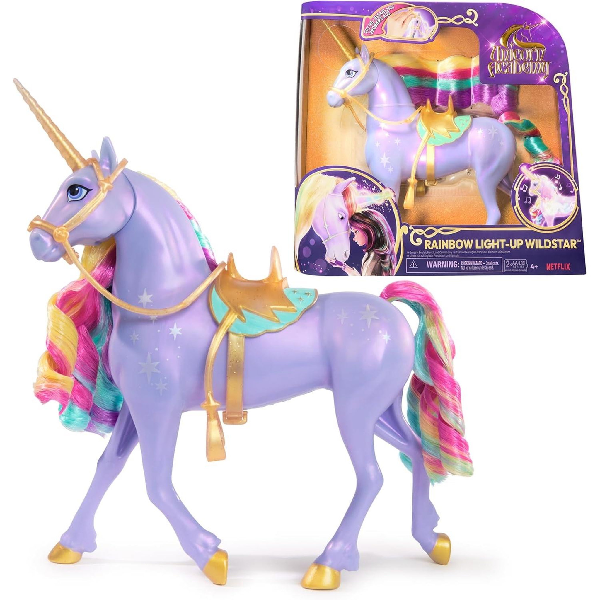 SPIN MASTER Unicorn Academy Licorne Interactive avec son et lumière Wildstar