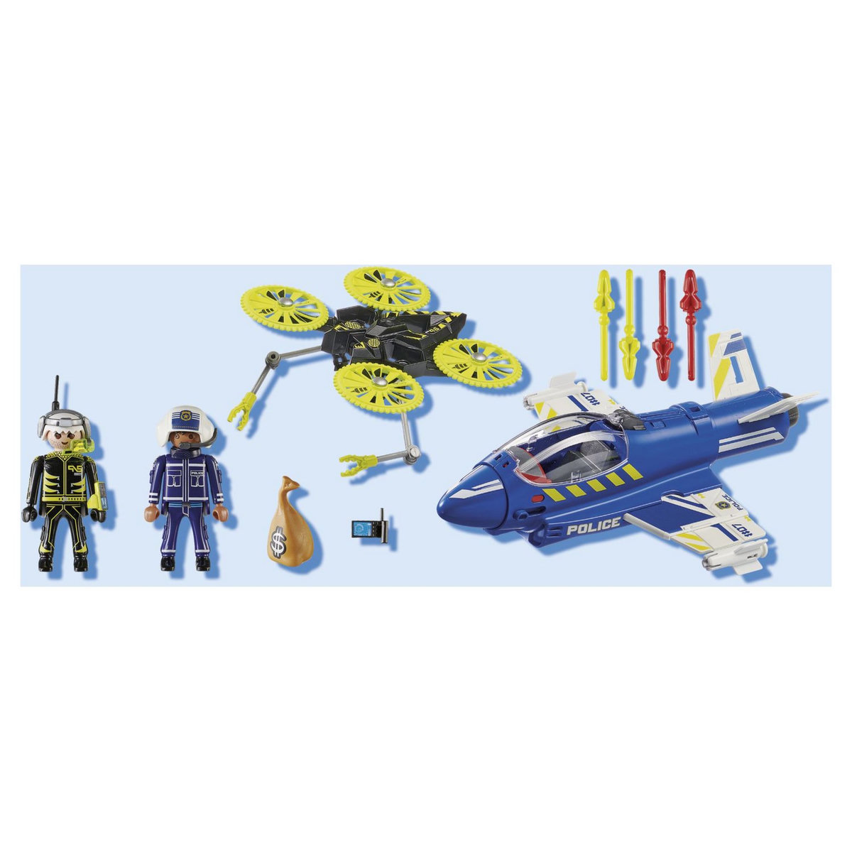 PLAYMOBIL 70780 - City Action Jet de police et drone 