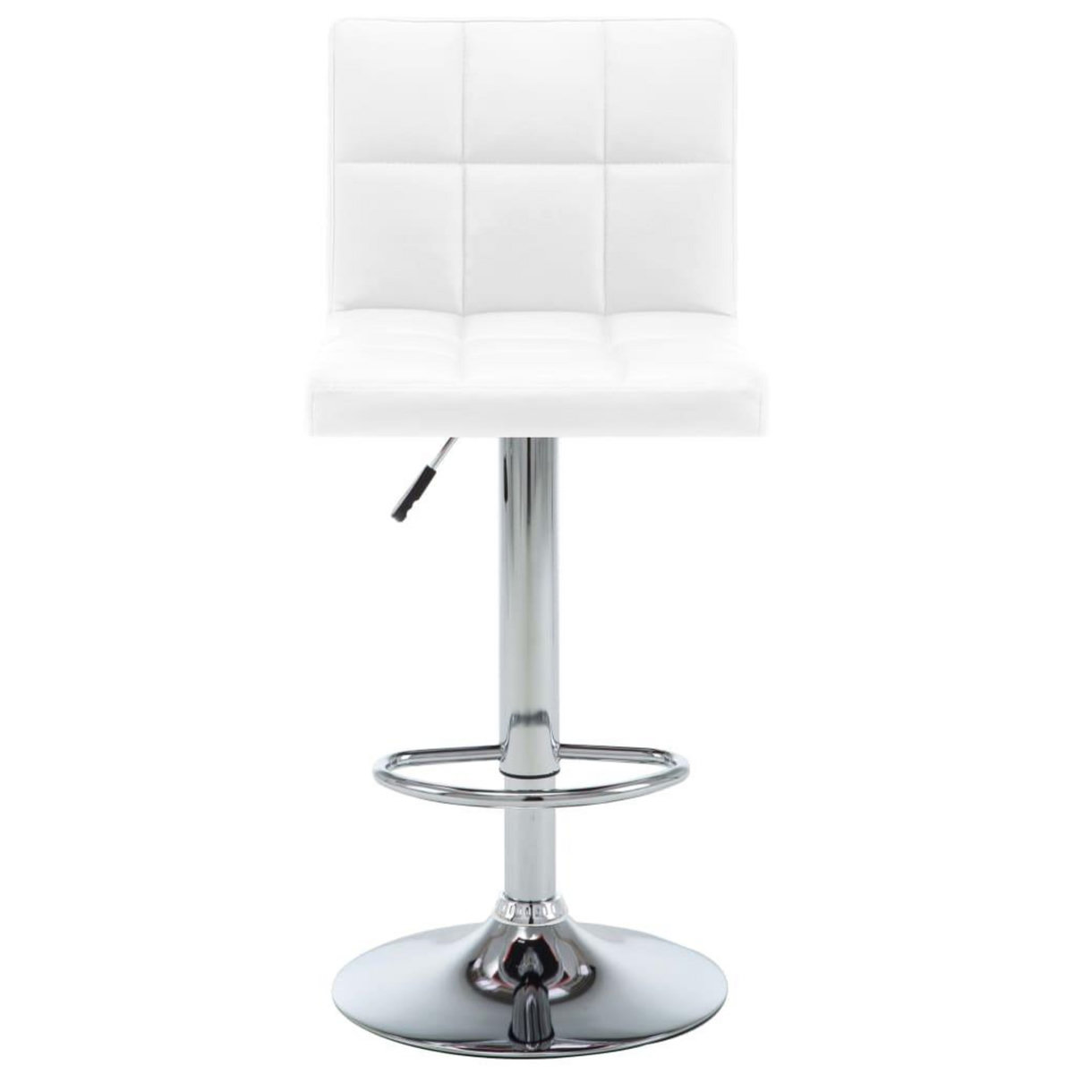 VIDAXL Tabourets de bar lot de 2 blanc similicuir