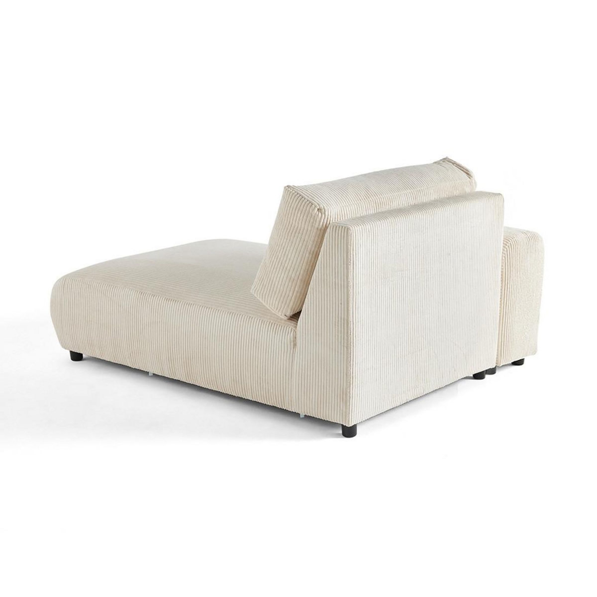 LISA DESIGN Garance - module d'assise méridienne gauche - en velours côtelé