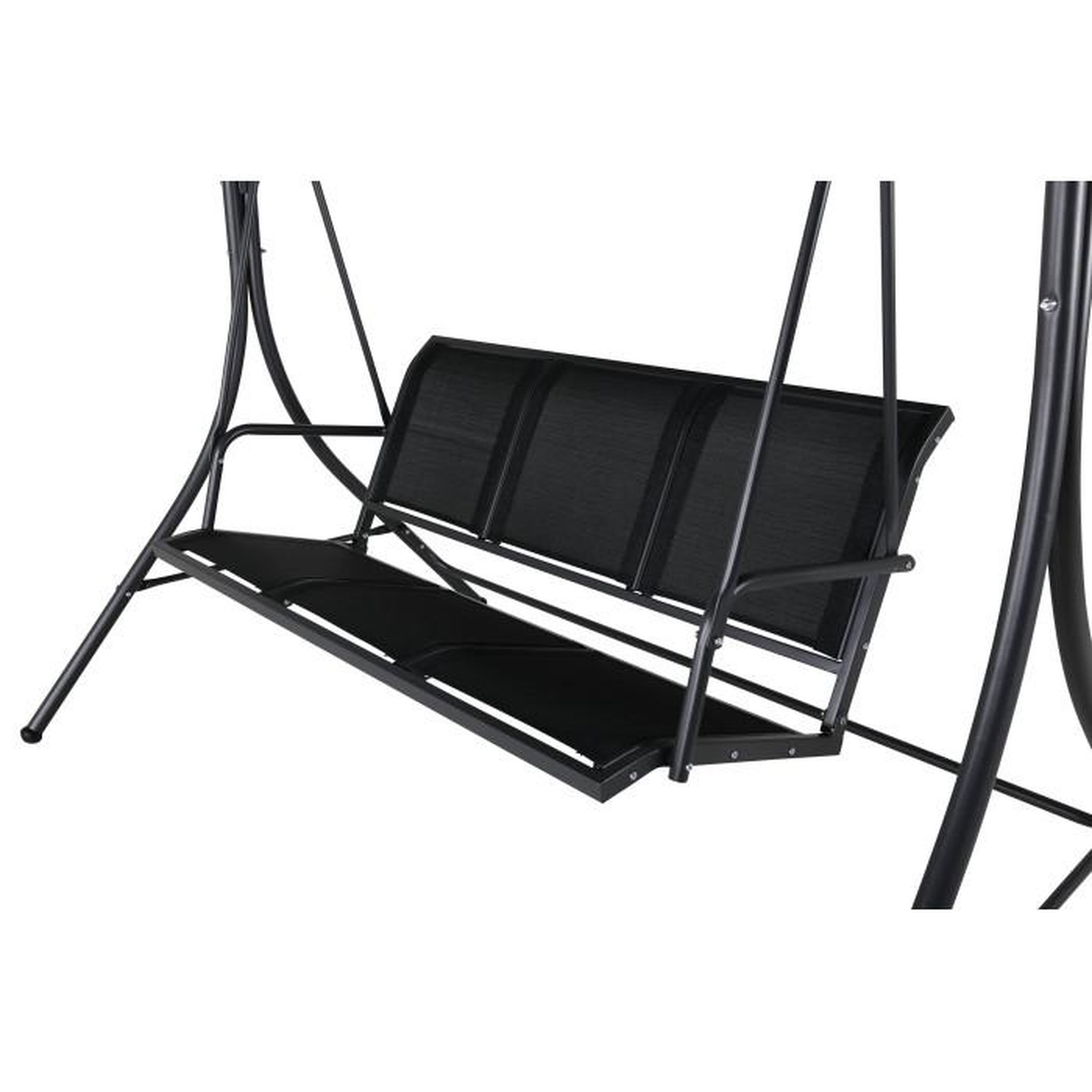 Voir la diapositive 4 : Paris Prix Balancelle de Jardin 3 Places  Montreal  163cm Noir