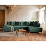 Voir la diapositive 1 : BEST MOBILIER Lena - canapé panoramique d'angle droit 7 places - convertible avec coffre - en velours côtelé