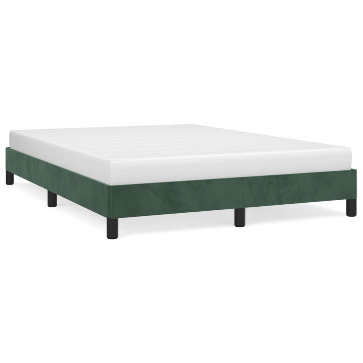 VIDAXL Cadre de lit sans matelas vert fonce 140x200 cm velours