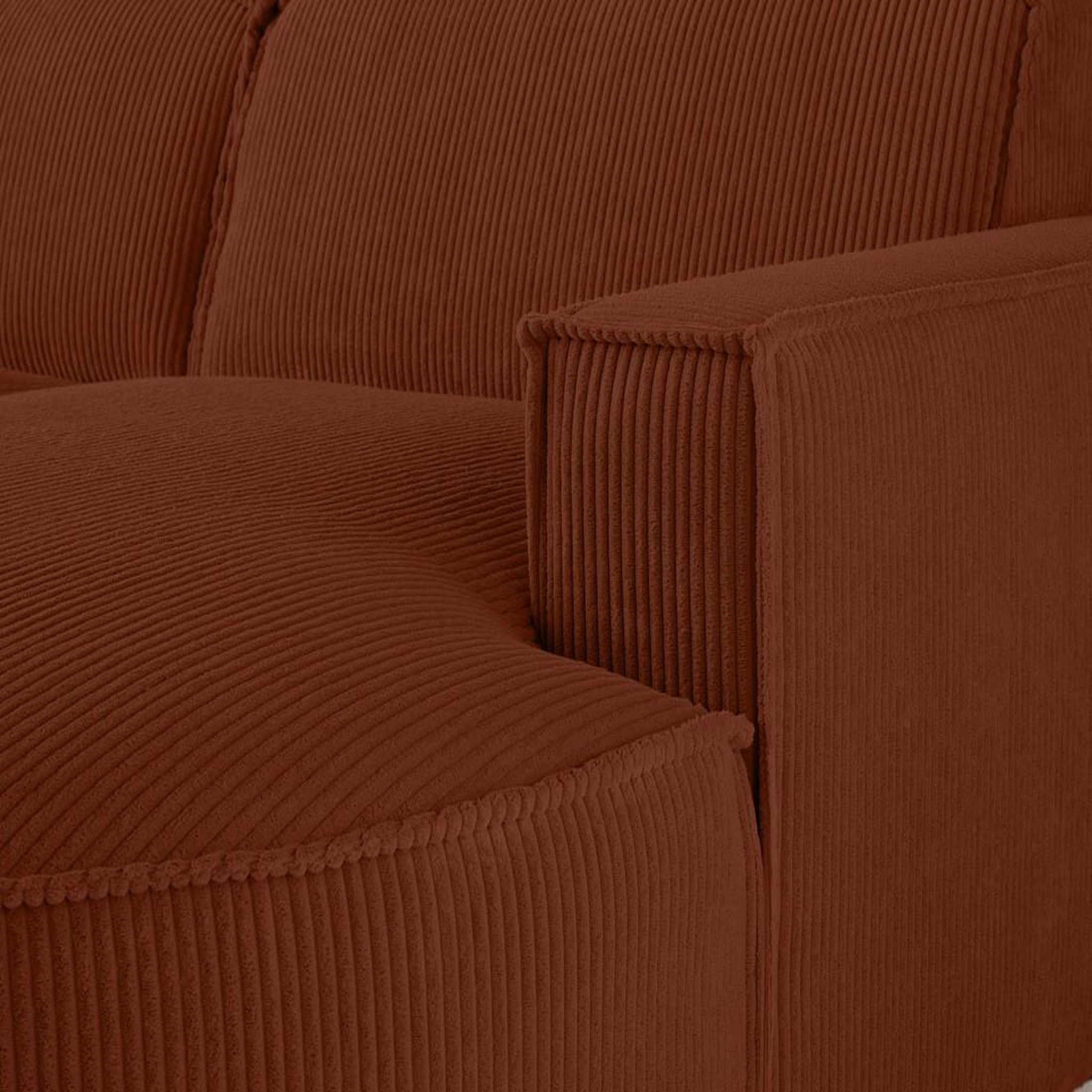 Voir la diapositive 5 : LISA DESIGN Spiaggia - canapé d'angle droit - 4 places - en velours côtelé
