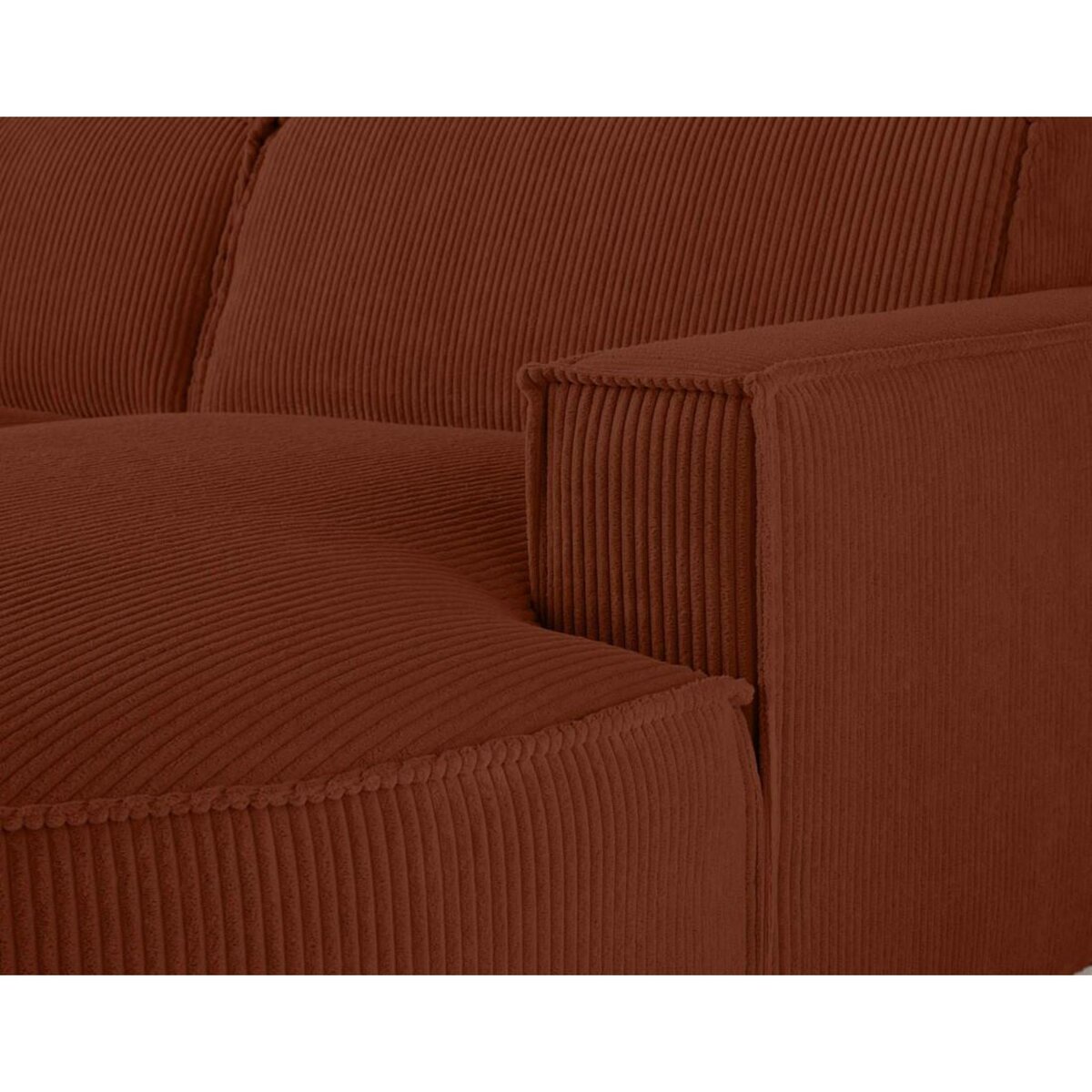 LISA DESIGN Spiaggia - canapé d'angle droit - 4 places - en velours côtelé