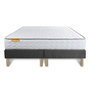 Voir la diapositive 2 : SEPTNUITS Matelas Mémoire de forme + double sommier gris Memo
