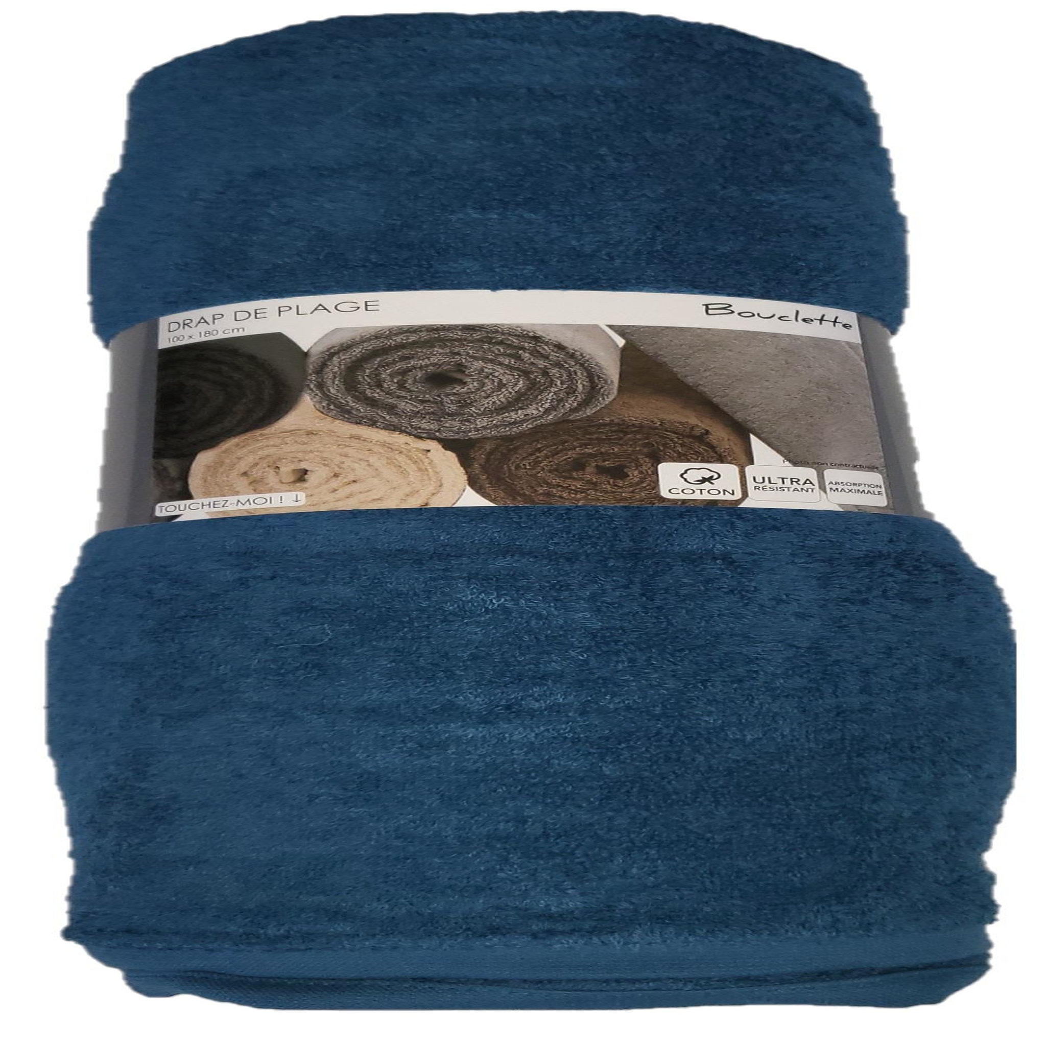 Eden Serviette drap de plage bouclette uni maxi. Coloris disponibles : Rose, Vert