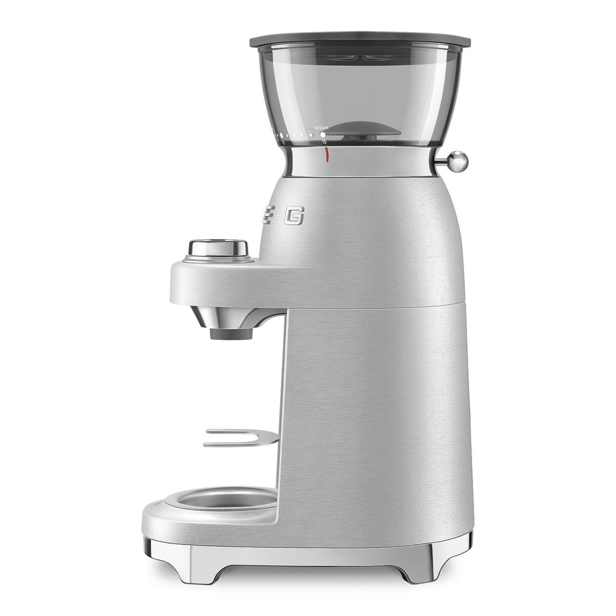 Voir la diapositive 4 : SMEG Moulin à café électrique 240g 150w aluminium - cgf02sseu