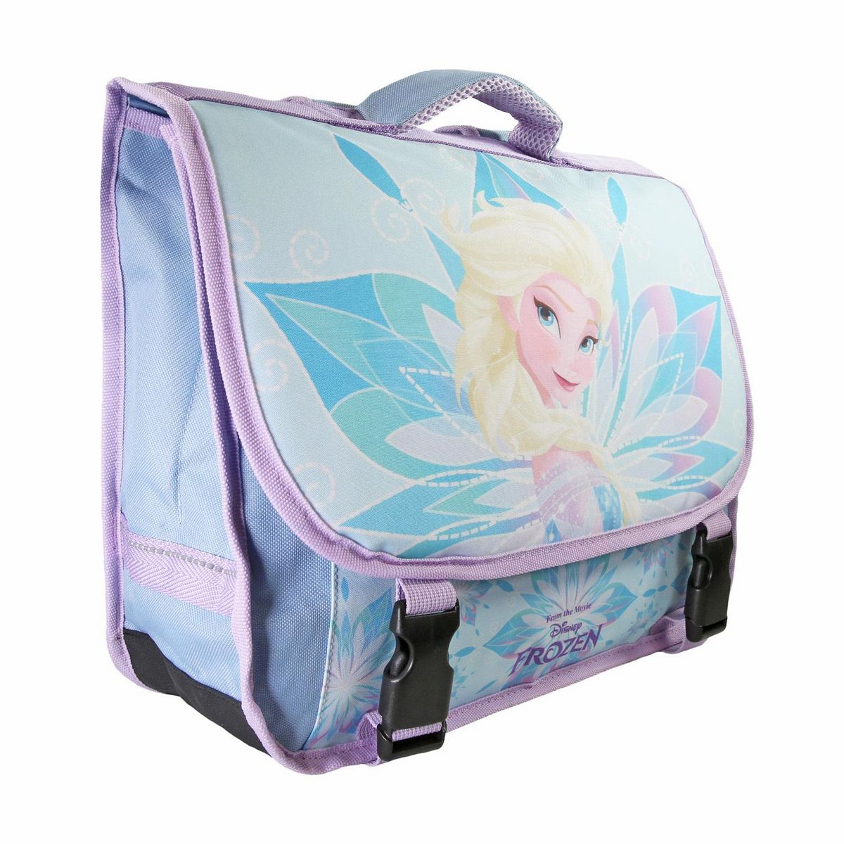 Bagtrotter Cartable Scolaire Primaire 38cm La Reine des Neiges - Frozen Disney Bleu Turquoise  2 Compartiments - Bagtrotter
