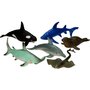  6 poisson animal mer figurine en plastique jouet enfant