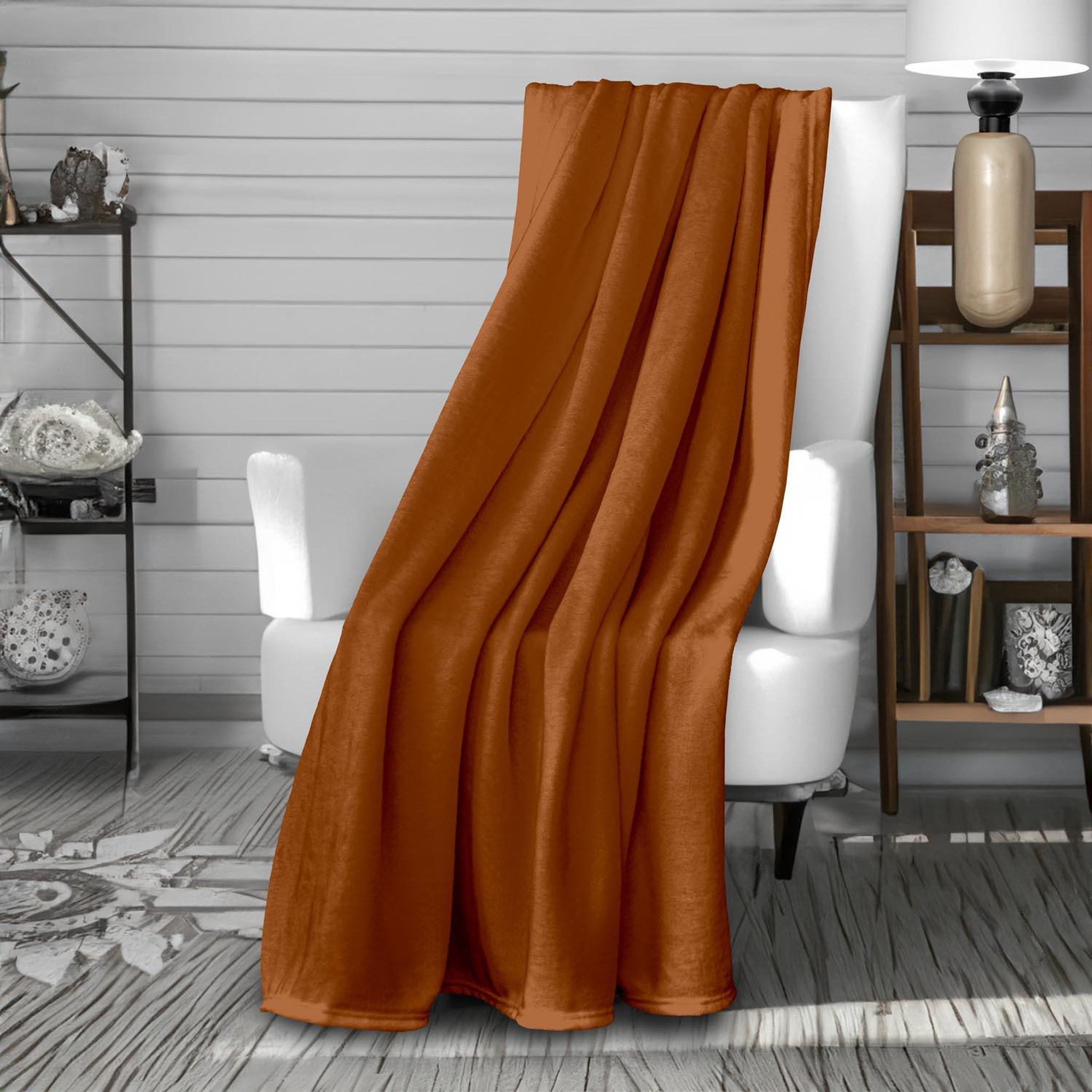 Voir la diapositive 1 : SOLEIL D'OCRE Couverture, plaid en flanelle calin par soleil d'ocre