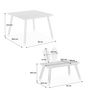 Voir la diapositive 4 : SWEEEK Table enfant + 2 chaises. pieds en pin. couleur blanc et bois