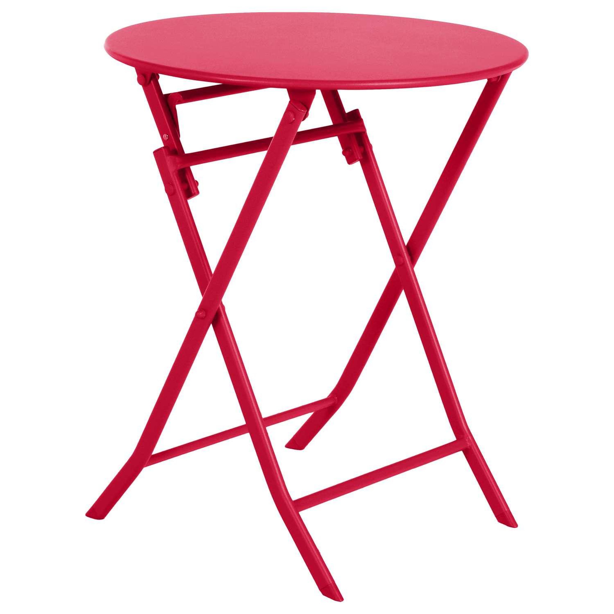 Voir la diapositive 1 : HESPERIDE Table de jardin pliante ronde greensboro - 2 places