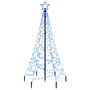 Voir la diapositive 2 : VIDAXL Sapin de Noël avec piquet Bleu 200 LED 180 cm